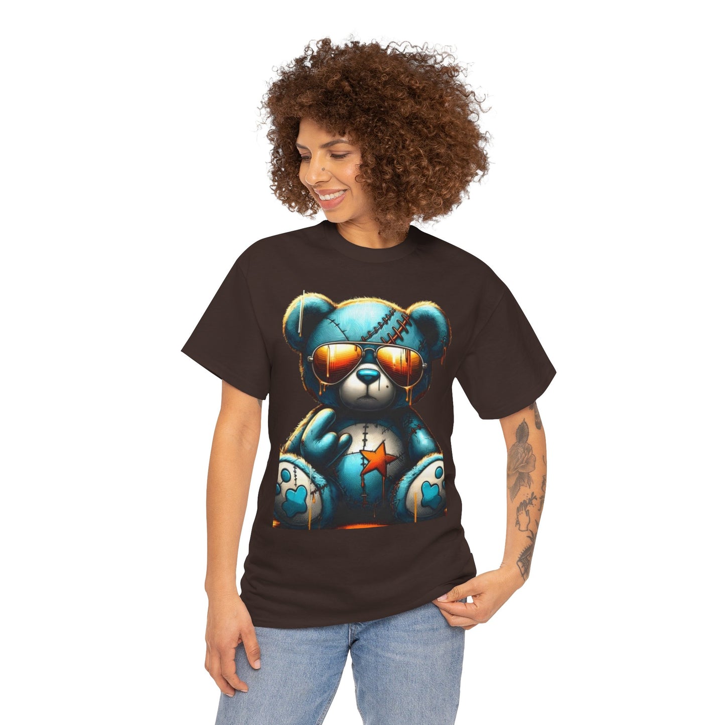 Cool Teddy Bear Cotton Graphic Tee