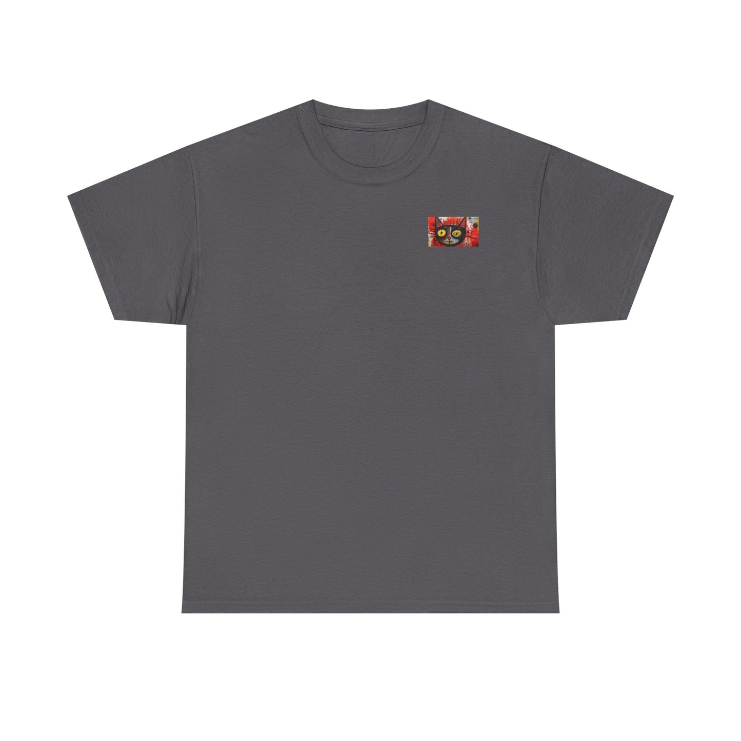 Vibrant Cat Art Cotton Tee