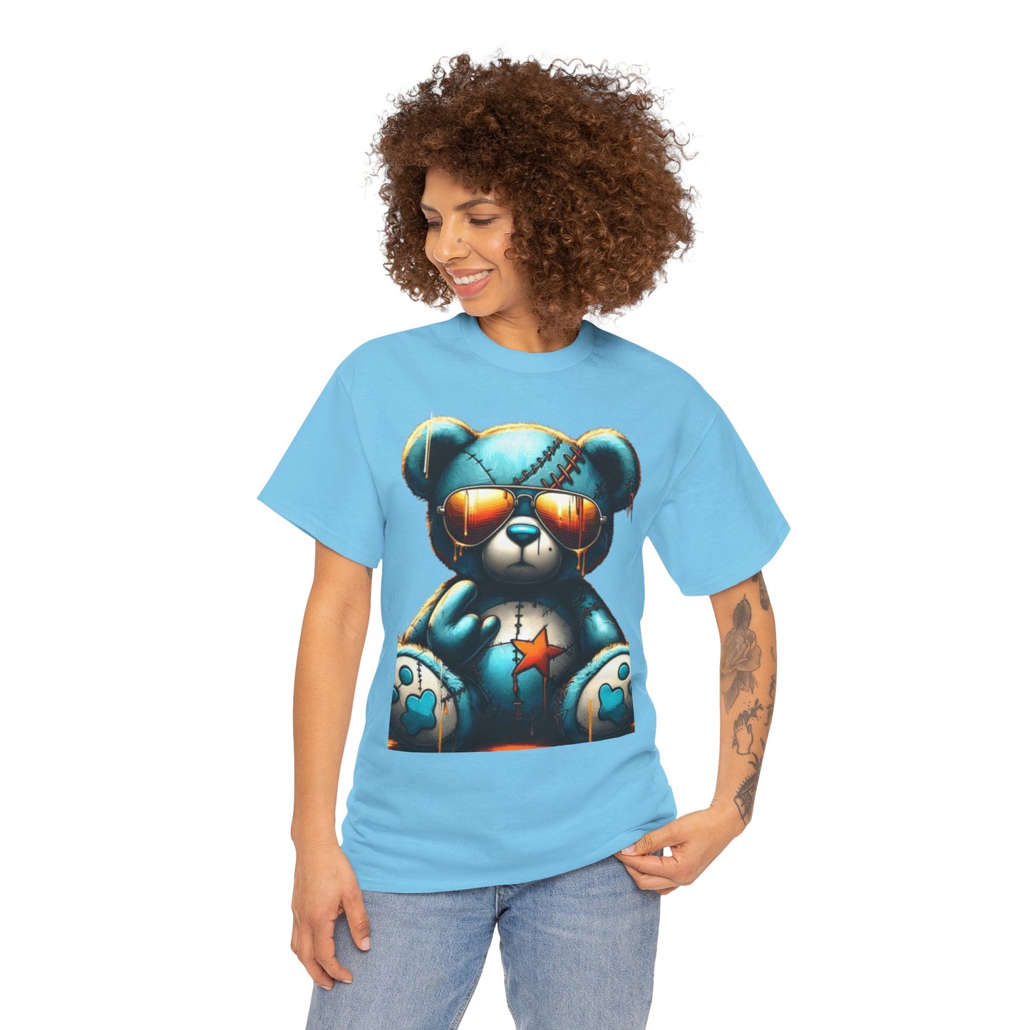 Cool Teddy Bear Cotton Graphic Tee