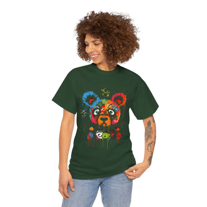 Colorful Bear Art Heavy Cotton Tee