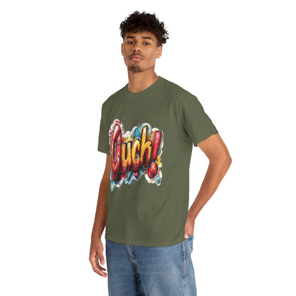 Vibrant Graphic Cotton Tee - 'Ouch!'