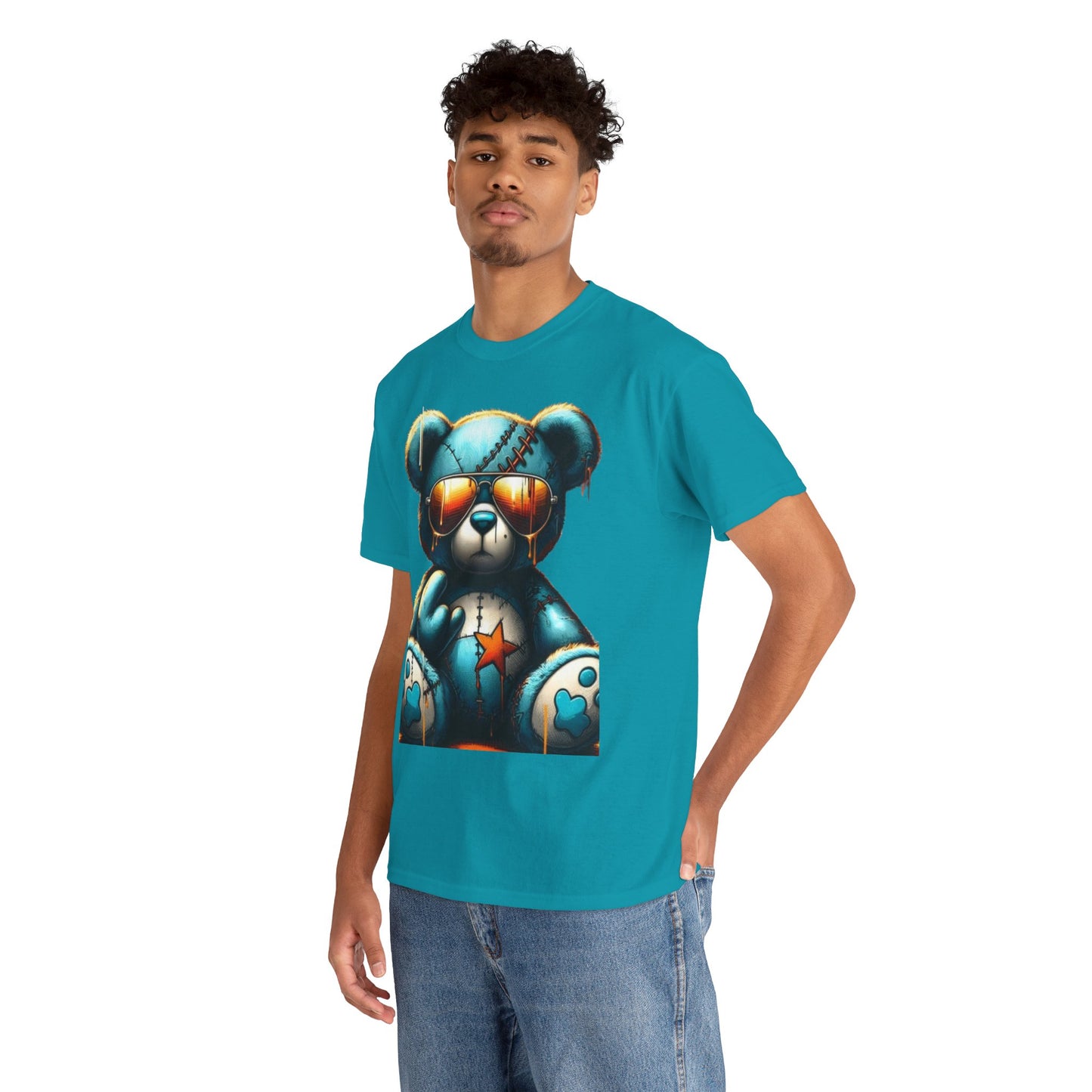 Cool Teddy Bear Cotton Graphic Tee