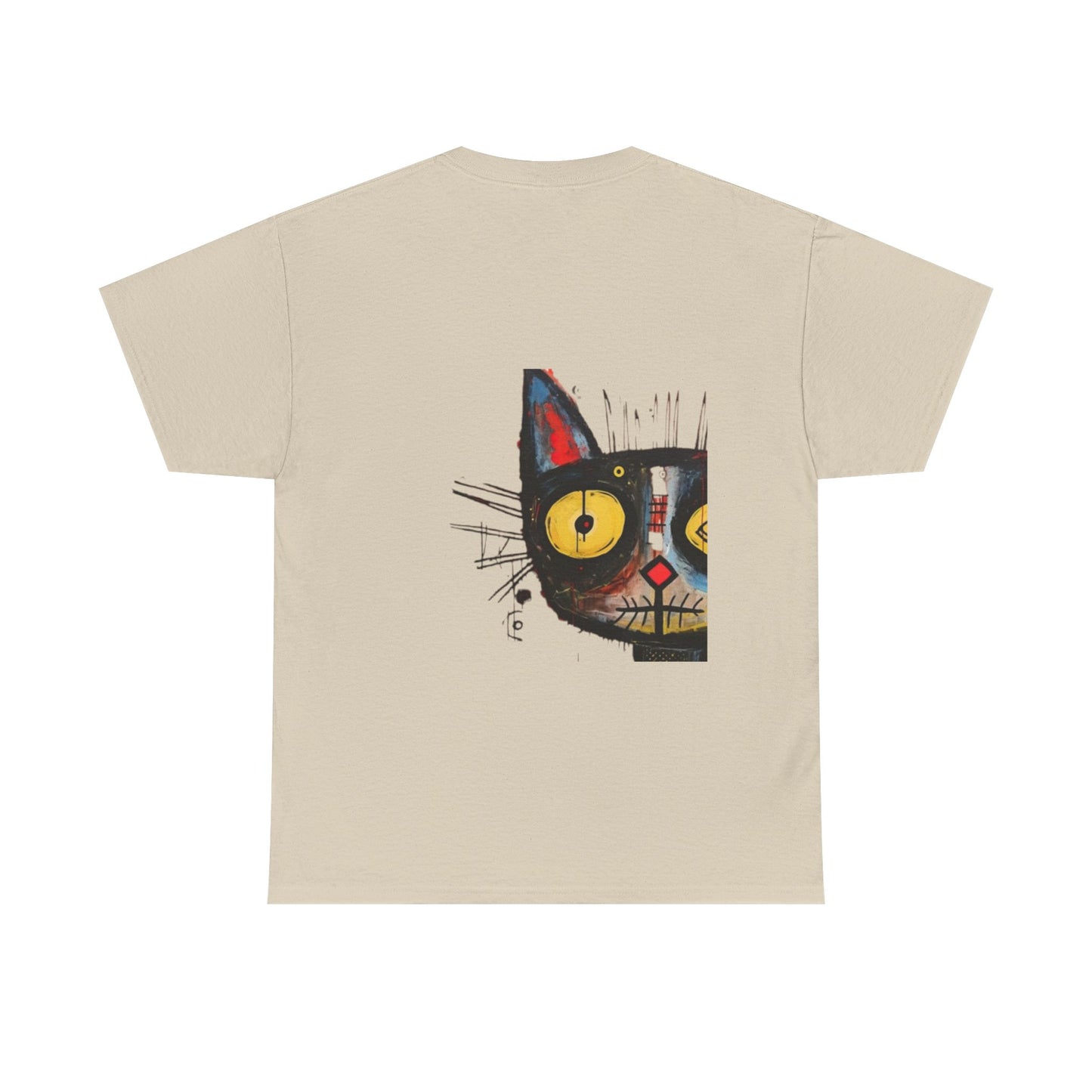Vibrant Cat Art Cotton Tee