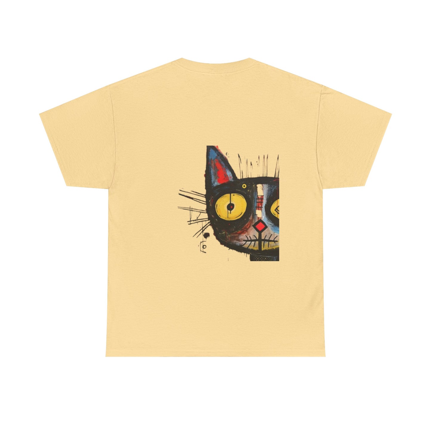 Vibrant Cat Art Cotton Tee