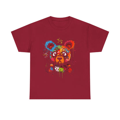 Colorful Bear Art Heavy Cotton Tee