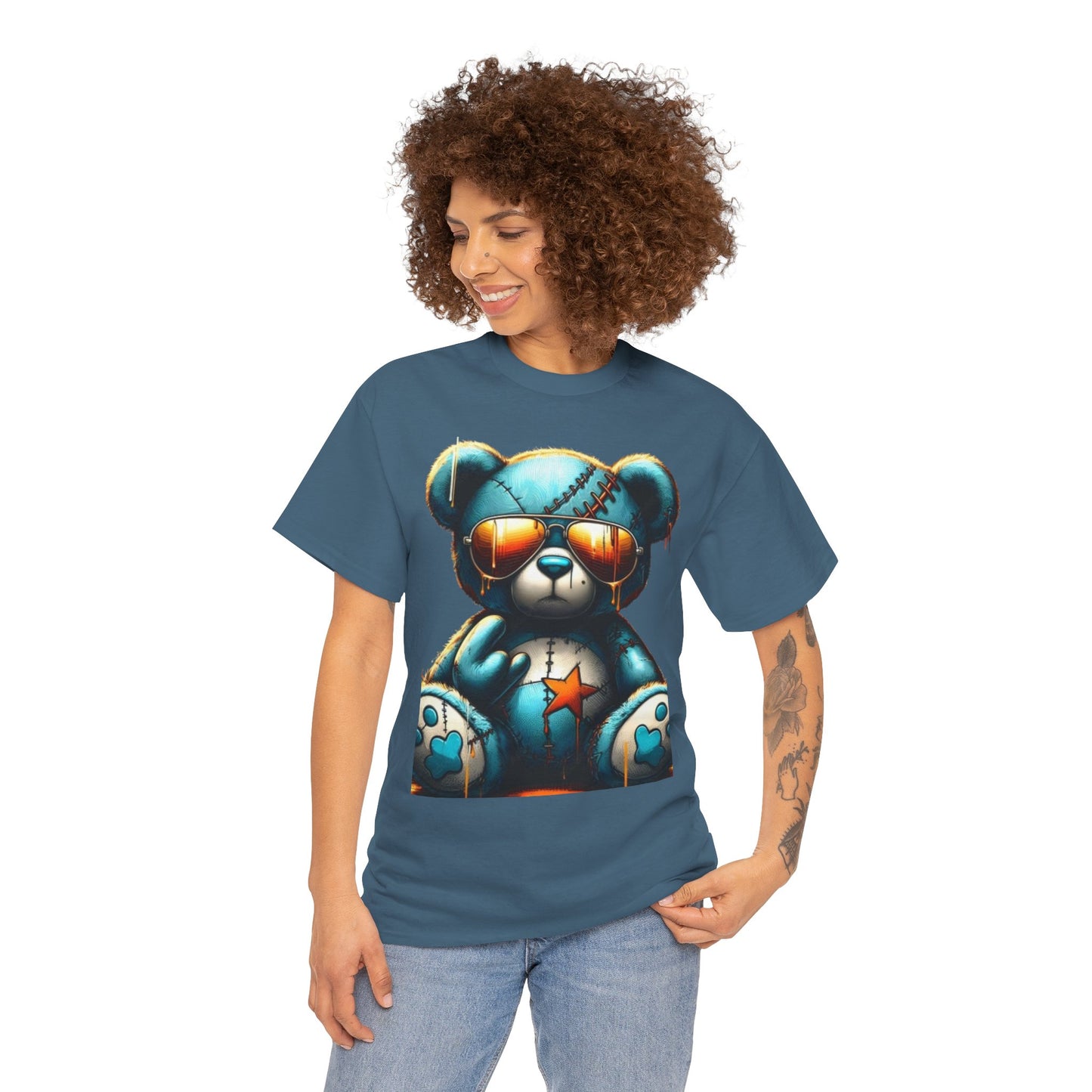 Cool Teddy Bear Cotton Graphic Tee