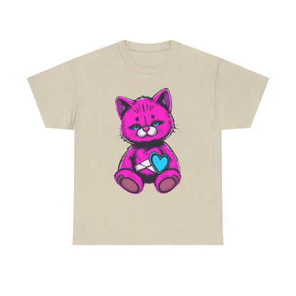 Cute Cat Graphic Cotton Tee